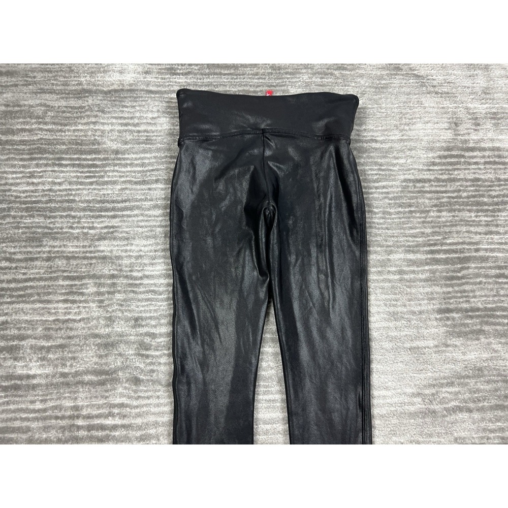 Spanx‎ by Sara Blakely Leggings Womens Small Black Leather Look Ankle - Picture 8 of 13